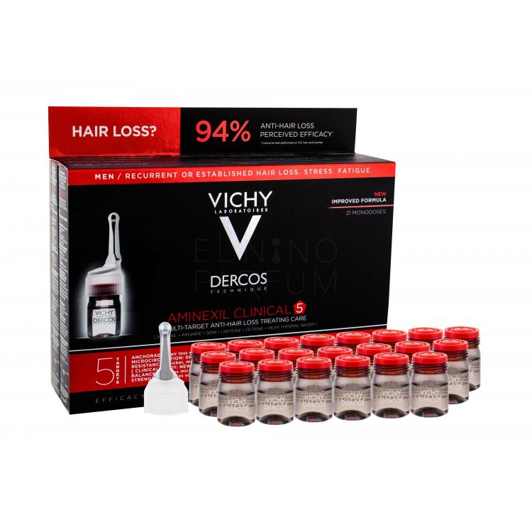 Vichy Dercos Aminexil Clinical 5 Preparat przeciw wypadaniu włosów dla mężczyzn 21x6 ml