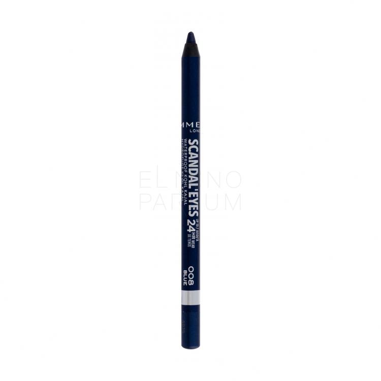 Rimmel London Scandaleyes Kajal 24HR Kredka do oczu dla kobiet 1,3 g Odcień 008 Blue