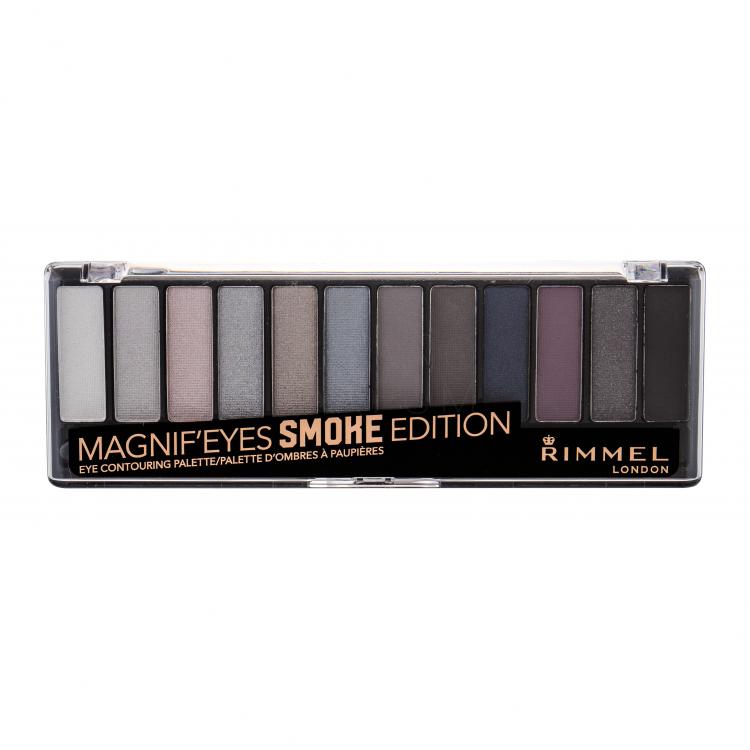 Rimmel London Magnif´Eyes Contouring Palette Cienie do powiek dla kobiet 14,16 g Odcień 003 Smoke Edition