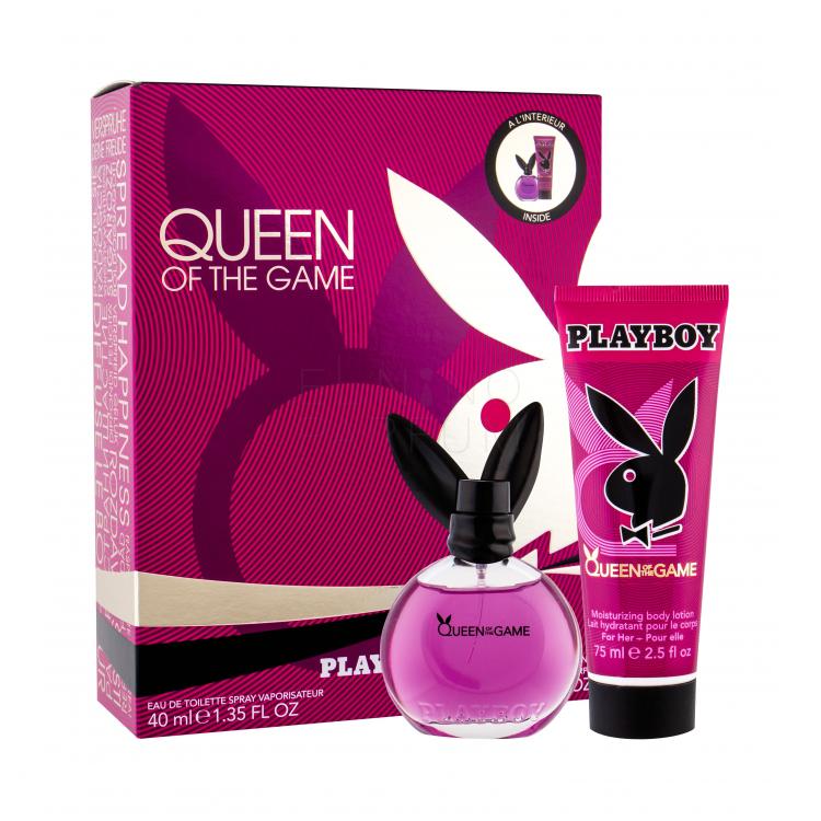 Playboy Queen of the Game Zestaw Edt 40 ml + Mleczko do ciała  75 ml