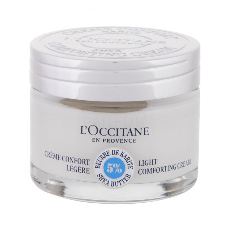 L&#039;Occitane Shea Butter Light Comforting Cream Krem do twarzy na dzień dla kobiet 50 ml