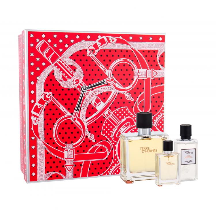 Hermes Terre d´Hermès Zestaw Perfumy 75 ml + Woda po goleniu 40 ml + Perfumy 12,5 ml Uszkodzone pudełko