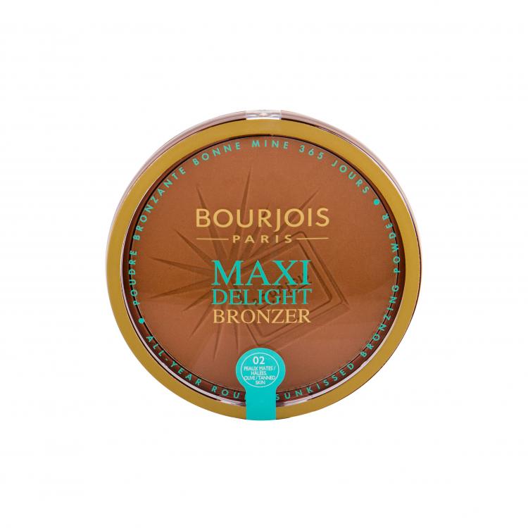 BOURJOIS Paris Maxi Delight Bronzer dla kobiet 18 g Odcień 02 Olive/Tanned Skin
