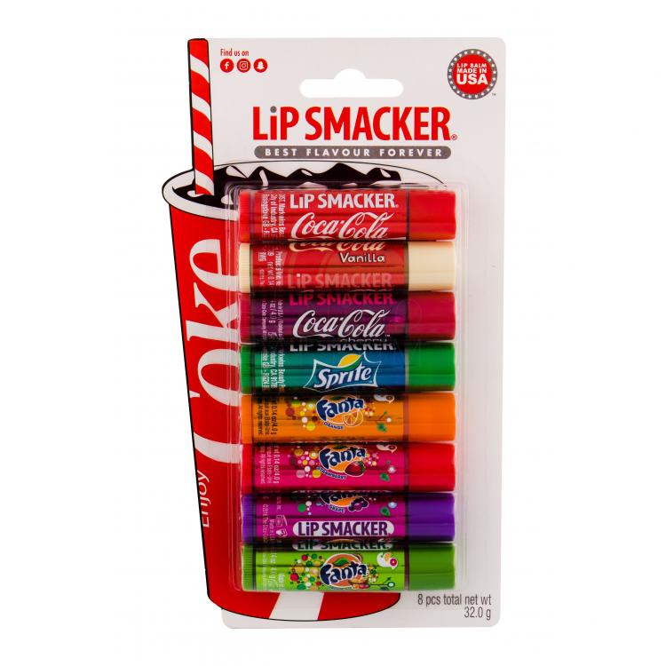Lip Smacker Coca-Cola Party Mix Lip Balm Kit Zestaw Balsam do ust 8 x 4 g