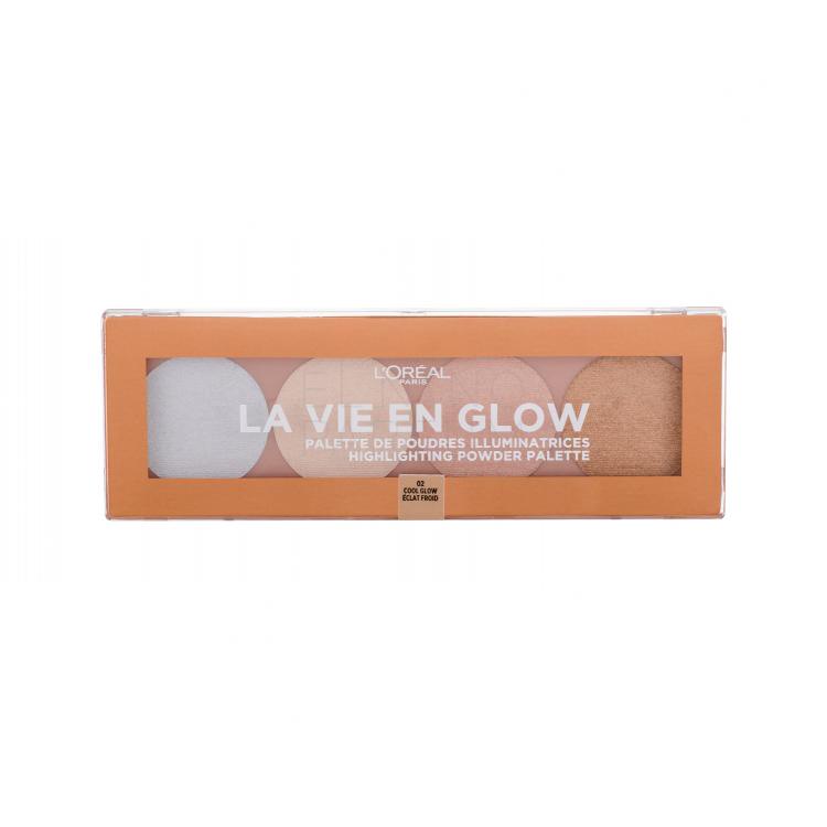 L&#039;Oréal Paris Wake Up &amp; Glow La Vie En Glow Rozświetlacz dla kobiet 5 g Odcień 002 Cool Glow