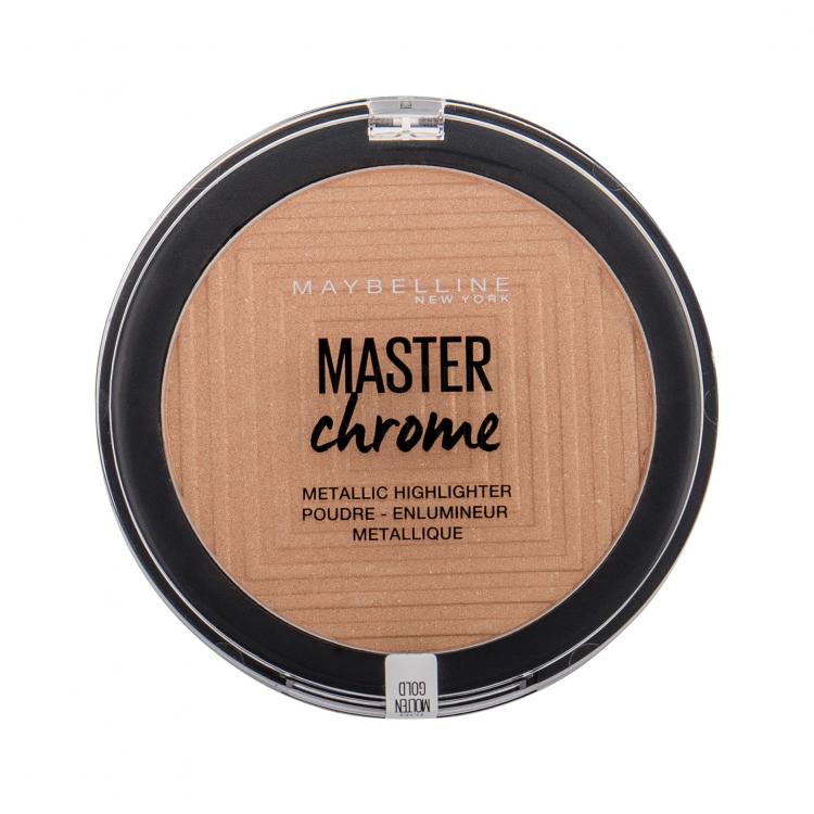 Maybelline Master Chrome Rozświetlacz dla kobiet 9 g Odcień 100 Molten Gold