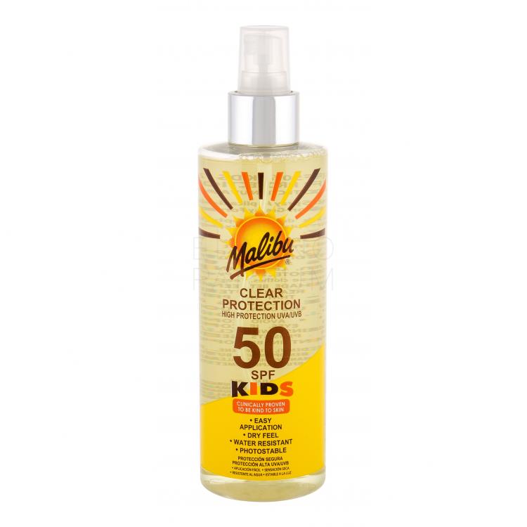Malibu Kids Clear Protection SPF50 Preparat do opalania ciała dla dzieci 250 ml