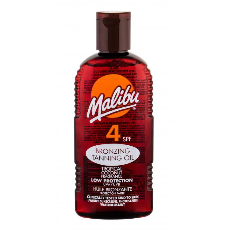 Malibu Bronzing Tanning Oil SPF4 Preparat do opalania ciała dla kobiet 200 ml