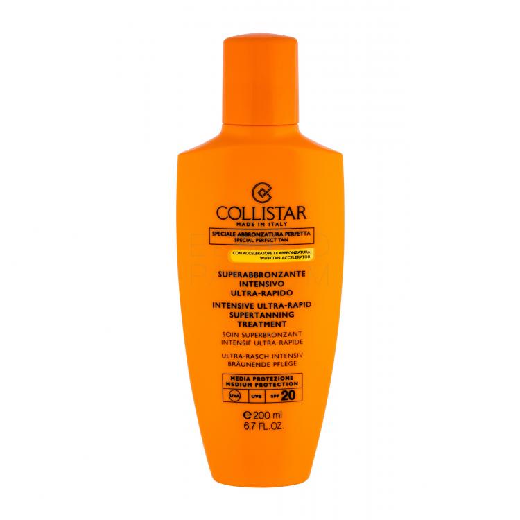 Collistar Special Perfect Tan Intensive Ultra-Rapid Supertanning SPF20 Preparat do opalania ciała dla kobiet 200 ml