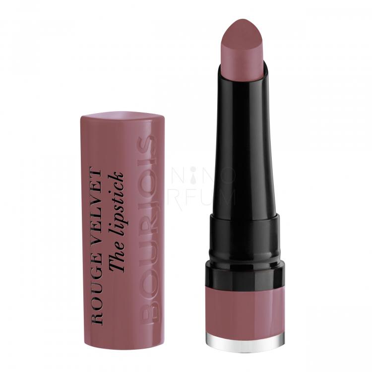 BOURJOIS Paris Rouge Velvet The Lipstick Pomadka dla kobiet 2,4 g Odcień 17 From Paris With Mauve
