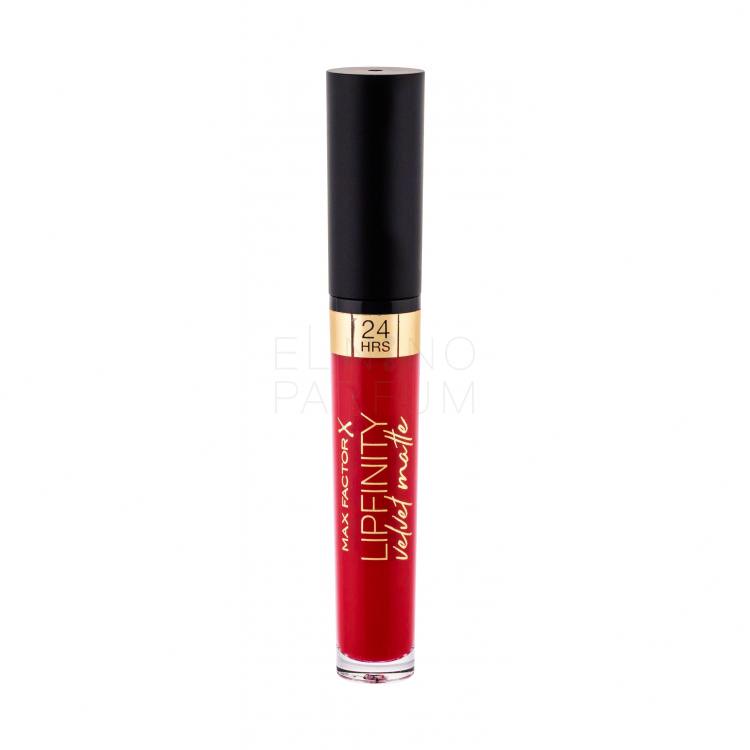 Max Factor Lipfinity Velvet Matte 24HRS Pomadka dla kobiet 3,5 ml Odcień 025 Red Luxury