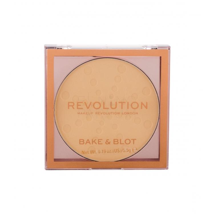 Makeup Revolution London Bake &amp; Blot Puder dla kobiet 5,5 g Odcień Banana Light