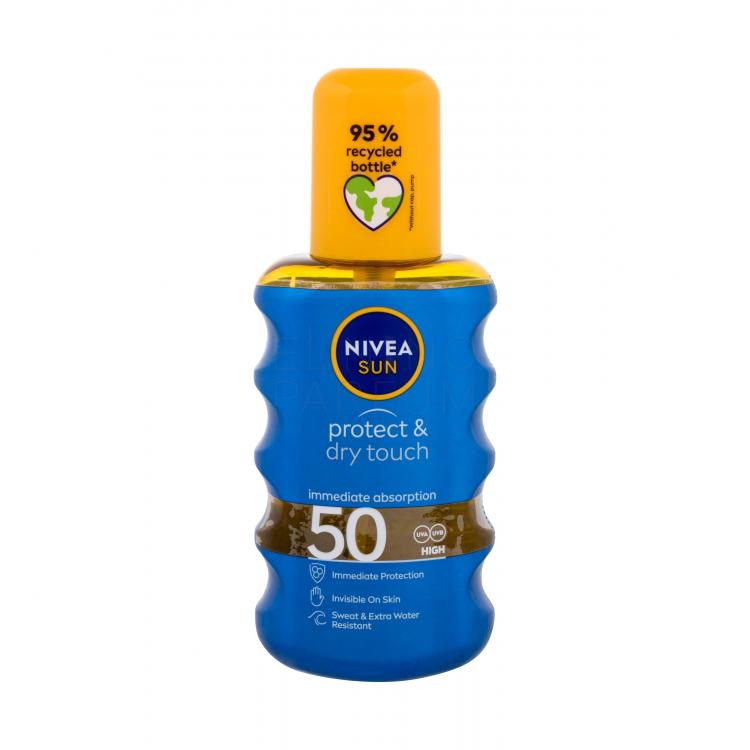 Nivea Sun Protect &amp; Dry Touch Invisible Spray SPF50 Preparat do opalania ciała 200 ml
