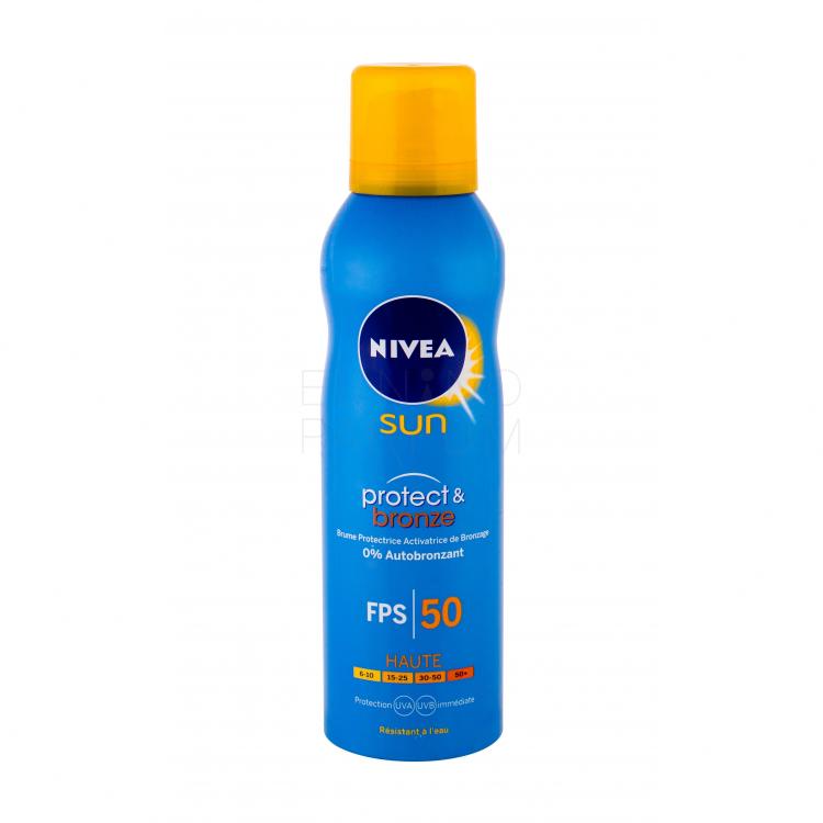 Nivea Sun Protect &amp; Bronze Sun Spray SPF50 Preparat do opalania ciała 200 ml