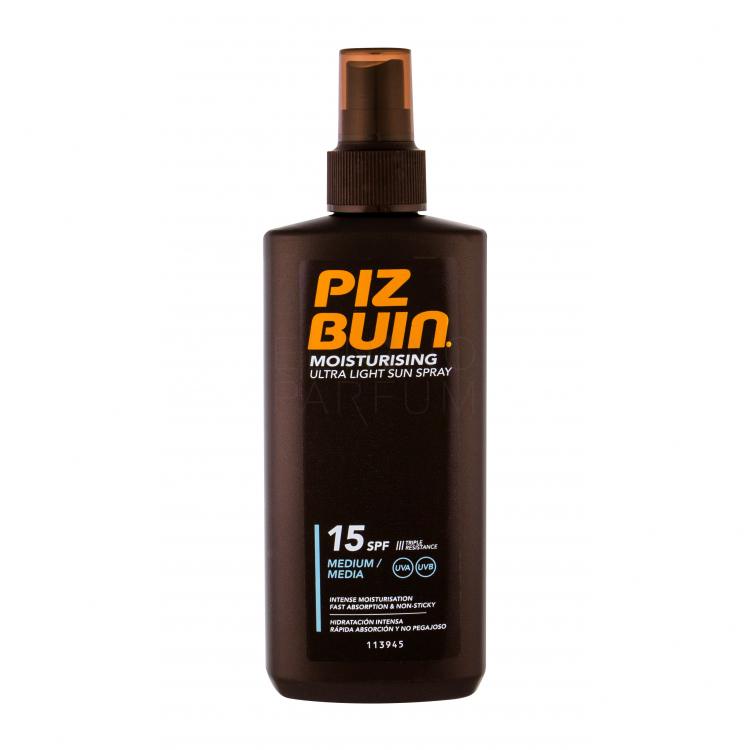 PIZ BUIN Moisturising Ultra Light Sun Spray SPF15 Preparat do opalania ciała 200 ml