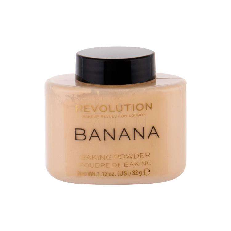 Makeup Revolution London Baking Powder Puder dla kobiet 32 g Odcień Banana