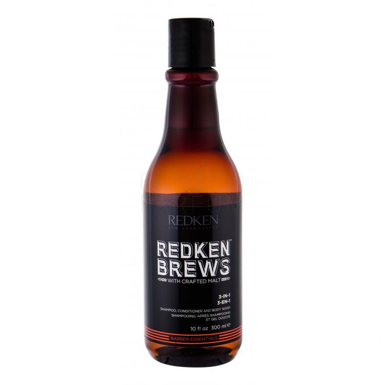 Redken Brews 3-In-1 Szampon do włosów dla mężczyzn 300 ml