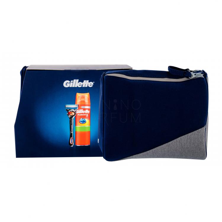 Gillette Fusion Proglide Flexball Zestaw Maszynka do golenia z jedną głowicą 1 szt + Żel do golenia Fusion5 Ultra Sensitive 200 ml + Kosmetyczka