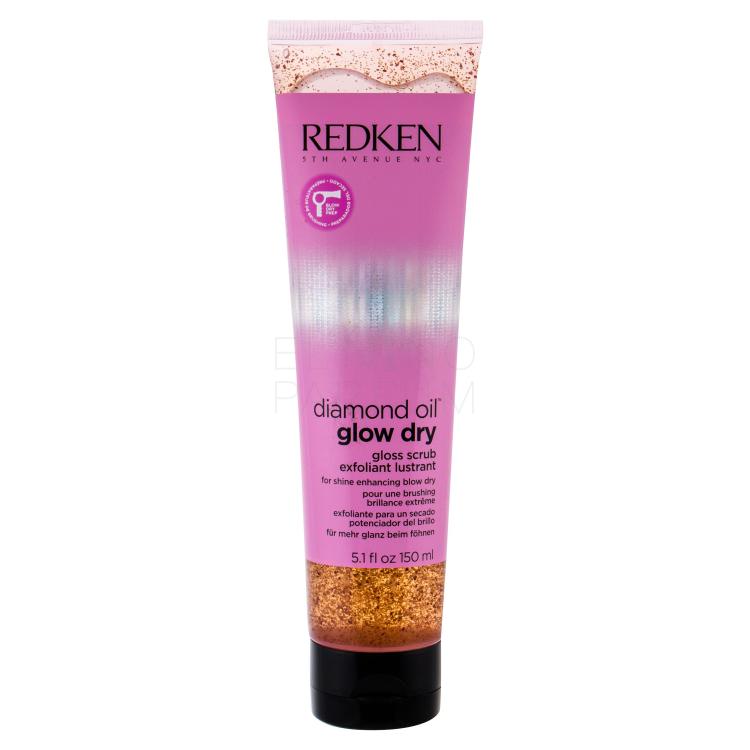 Redken Diamond Oil Glow Dry Gloss Scrub Maska do włosów dla kobiet 150 ml