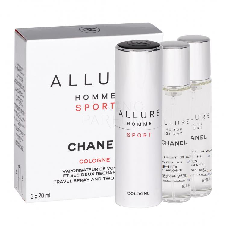 Chanel Allure Homme Sport Cologne Woda kolońska dla mężczyzn Twist and Spray 3x20 ml