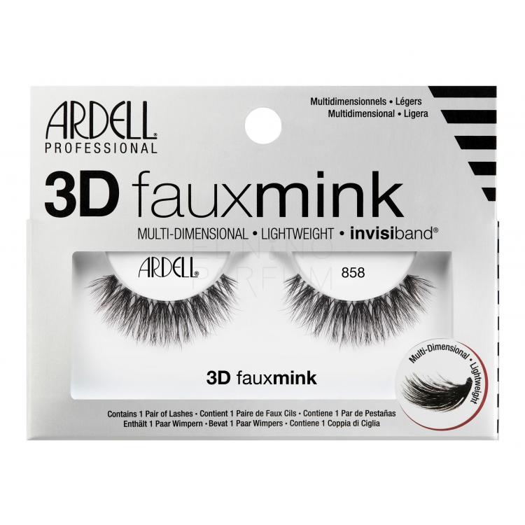 Ardell 3D Faux Mink 858 Sztuczne rzęsy dla kobiet 1 szt Odcień Black