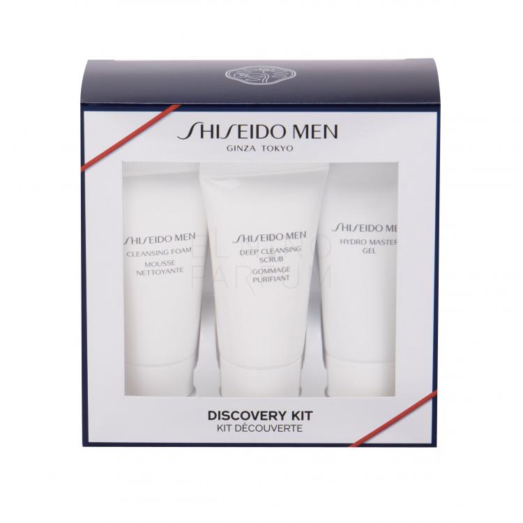 Shiseido MEN Hydro Master Gel Zestaw Żel do twarzy Hydro Master Gel 30 ml + Pianka do mycia oam 30 ml + Peeling do twarzy Deep Cleansing Scrub 30 ml
