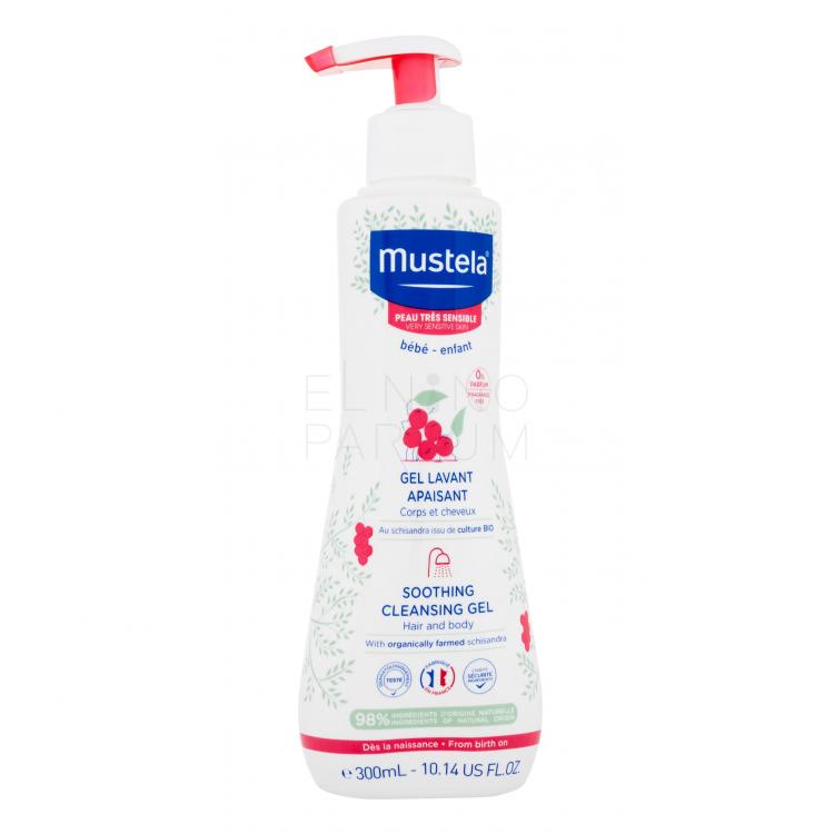 Mustela Bébé Soothing Cleansing Gel Hair and Body Żel pod prysznic dla dzieci 300 ml