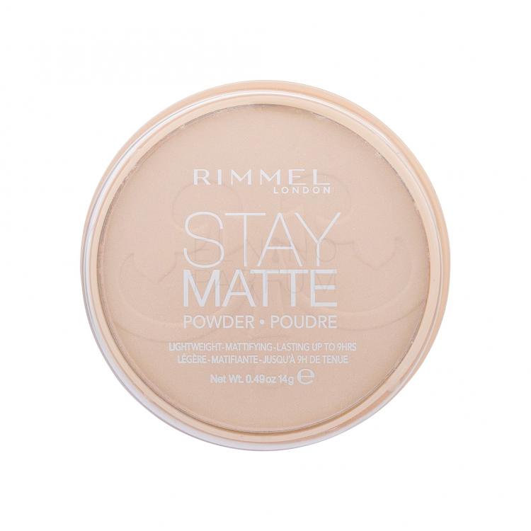 Rimmel London Stay Matte Puder dla kobiet 14 g Odcień 003 Peach Glow