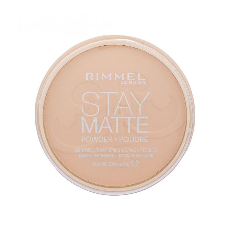 Rimmel London Stay Matte Puder dla kobiet 14 g Odcień 006 Warm Beige