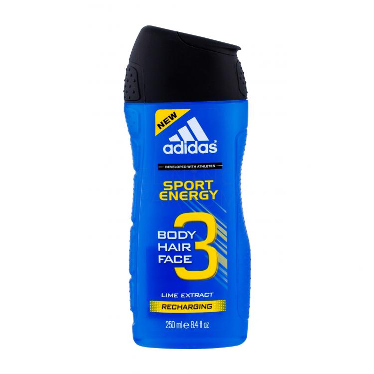 Adidas 3in1 Sport Energy Żel pod prysznic dla mężczyzn 250 ml