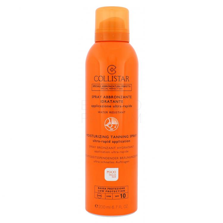 Collistar Special Perfect Tan Moisturizing Tanning Spray SPF10 Preparat do opalania ciała dla kobiet 200 ml