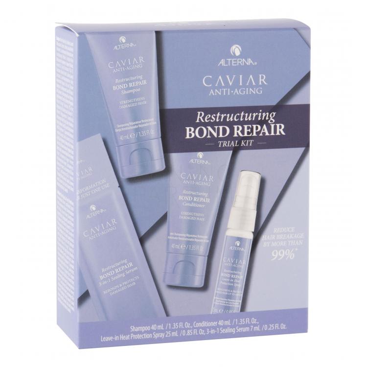 Alterna Caviar Anti-Aging Restructuring Bond Repair Zestaw Szampon 40 ml + Odżywka  40 ml + Lakier do włosów 25 ml + Odżywka dp włosów 7 ml