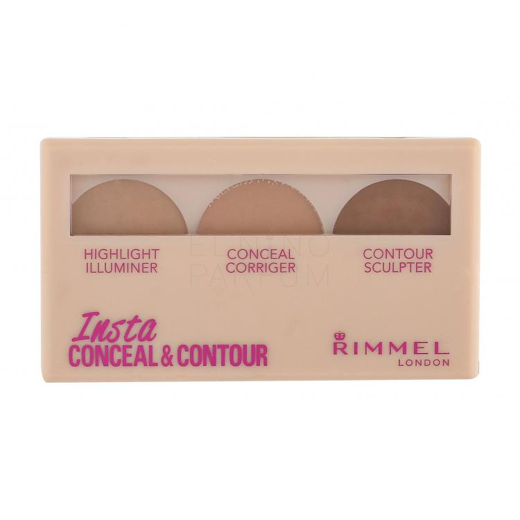 Rimmel London Insta Conceal &amp; Contour Paletka do konturowania dla kobiet 8,4 g Odcień 020 Medium