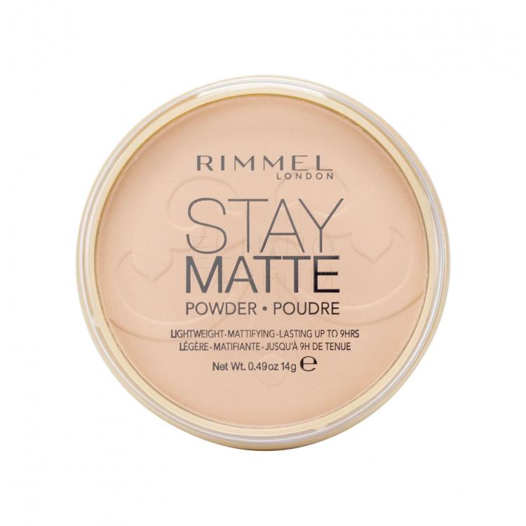 Rimmel London Stay Matte Puder dla kobiet 14 g Odcień 004 Sandstorm