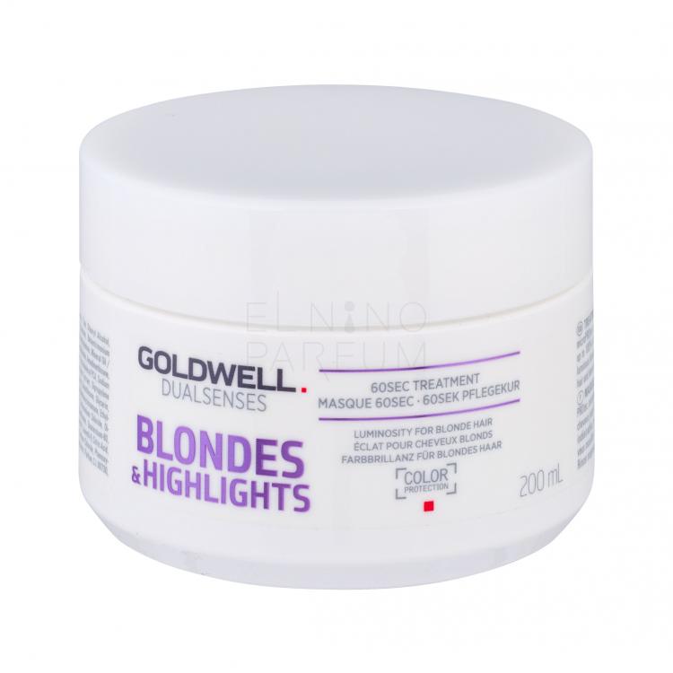 Goldwell Dualsenses Blondes &amp; Highlights 60 Sec Treatment Maska do włosów dla kobiet 200 ml