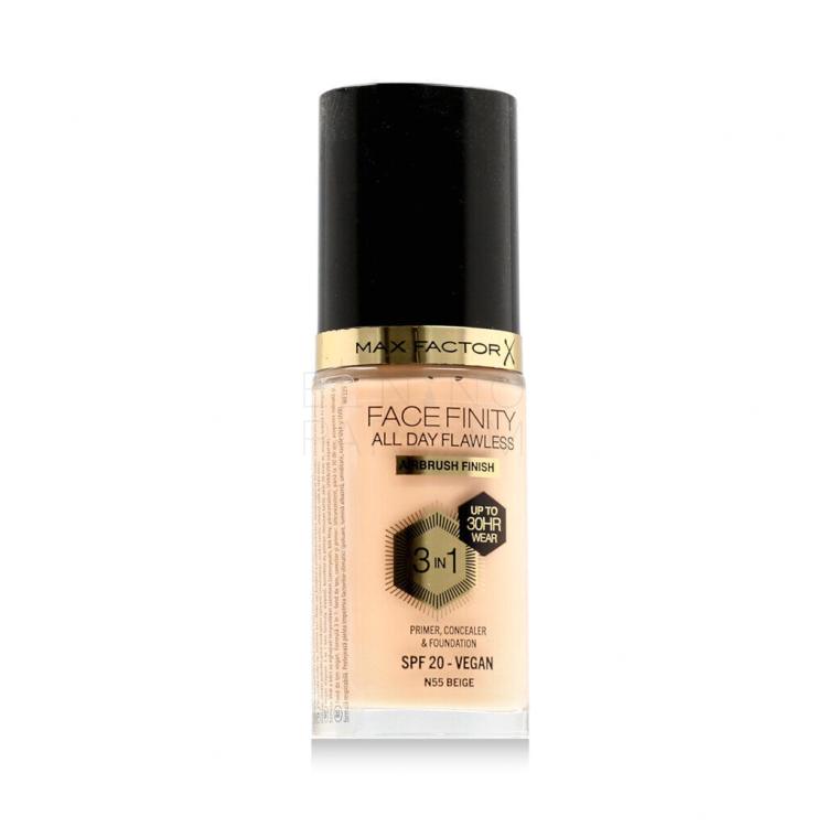 Max Factor Facefinity All Day Flawless SPF20 Podkład dla kobiet 30 ml Odcień N55 Beige
