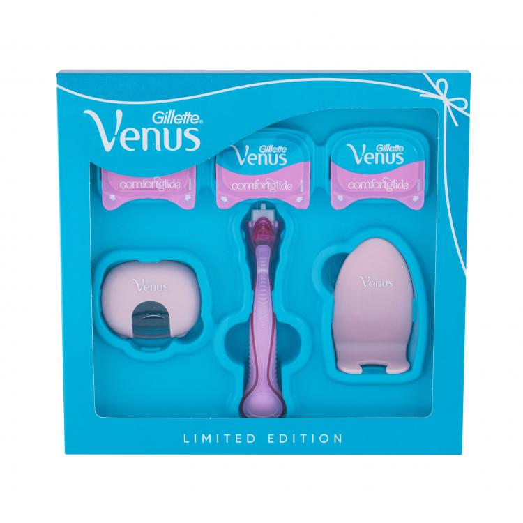 Gillette Venus ComfortGlide Spa Breeze Zestaw Maszynka do golenia z jedną głowicą 1 szt. + wymienna głowica 2 szt. + zamykanie + uchwyt pod prysznic