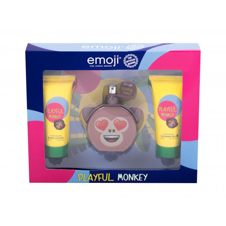 Emoji Playful Monkey Zestaw EDP 50 ml + żel pod prysznic 60 ml + mleczko do ciała 60 ml