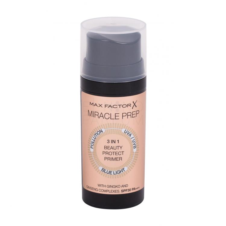 Max Factor Miracle Prep 3 in 1 Beauty Protect SPF30 Baza pod makijaż dla kobiet 30 ml
