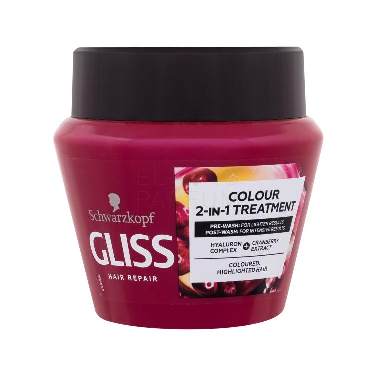 Schwarzkopf Gliss Colour Perfector 2-in-1 Treatment Maska do włosów dla kobiet 300 ml
