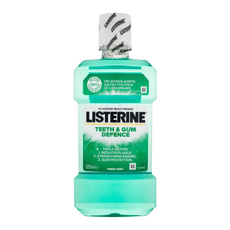Listerine Teeth &amp; Gum Defence Fresh Mint Mouthwash Płyn do płukania ust 500 ml