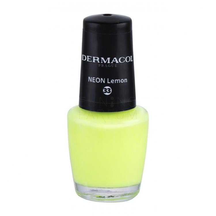 Dermacol Neon Lakier do paznokci dla kobiet 5 ml Odcień 33 Neon Lemon