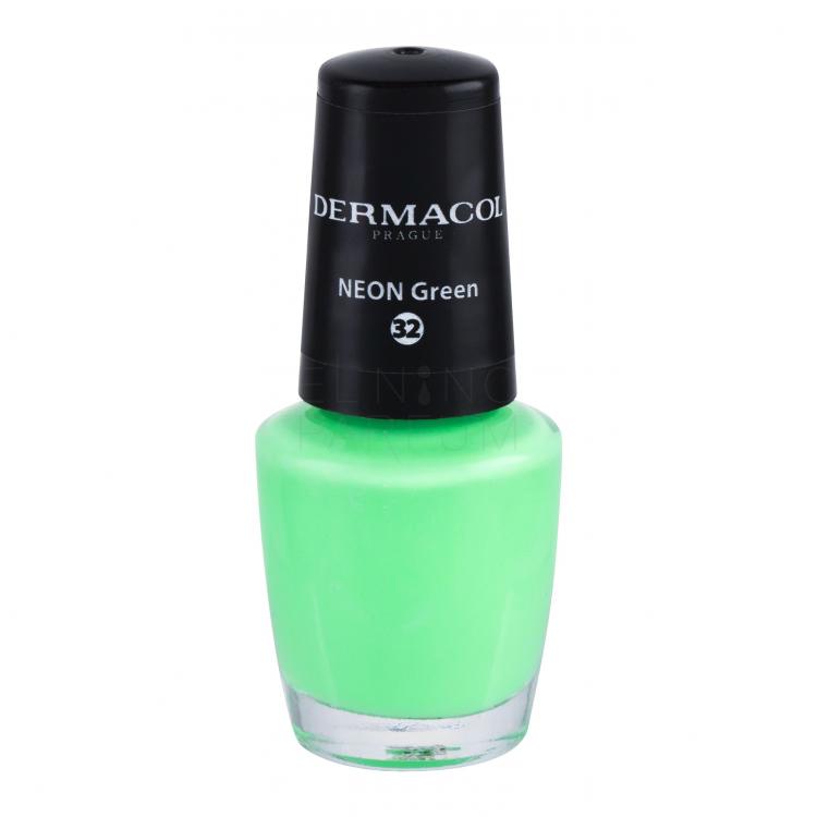 Dermacol Neon Lakier do paznokci dla kobiet 5 ml Odcień 32 Neon Green