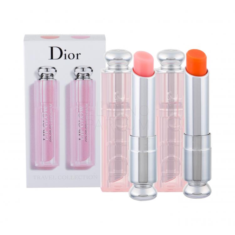 Christian Dior Addict Lip Glow Duo Zestaw Balsam do ust 3,5 g + balsam do ust Lip Glow Reviver Balm 3,5 g 004 Coral