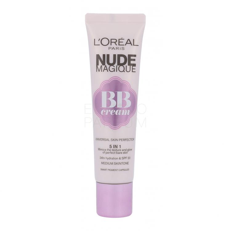 L&#039;Oréal Paris Nude Magique 5in1 SPF20 Krem BB dla kobiet 30 ml Odcień Medium