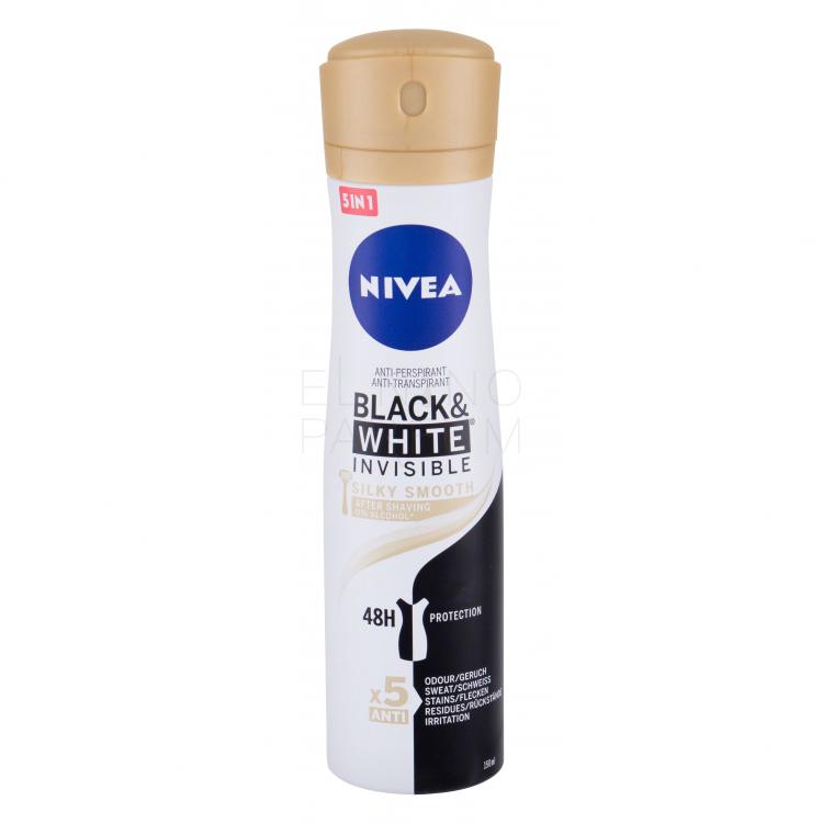 Nivea Black &amp; White Invisible Silky Smooth 48h Antyperspirant dla kobiet 150 ml
