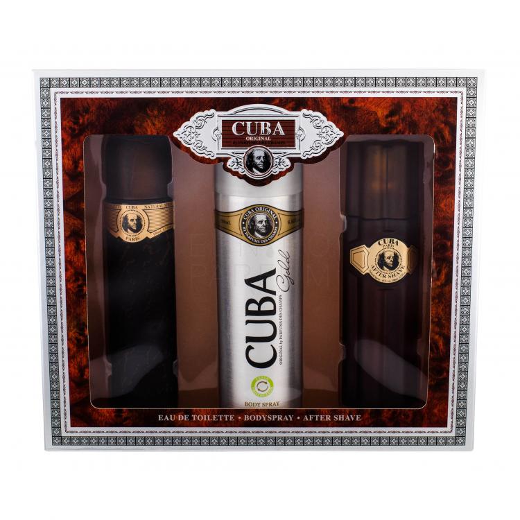 Cuba Gold Zestaw Edt 100ml + 100ml Woda po goleniu + 200ml Deodorant