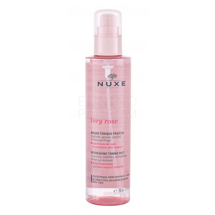 NUXE Very Rose Refreshing Toning Wody i spreje do twarzy dla kobiet 200 ml