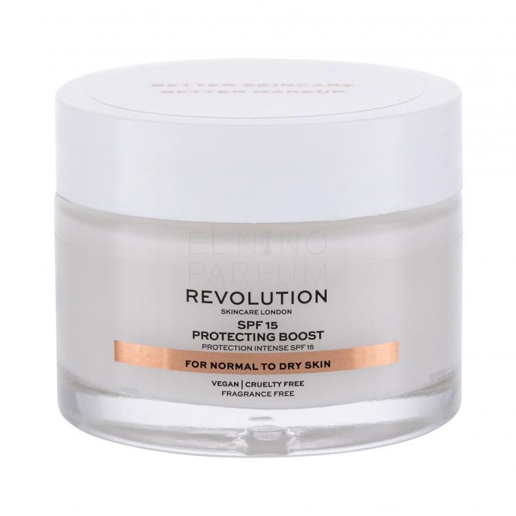 Revolution Skincare Moisture Cream Normal to Dry Skin SPF15 Krem do twarzy na dzień dla kobiet 50 ml