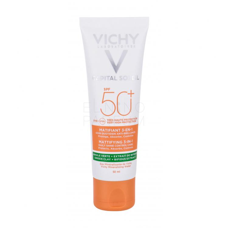 Vichy Capital Soleil Mattifying 3-in-1 SPF50+ Preparat do opalania twarzy dla kobiet 50 ml